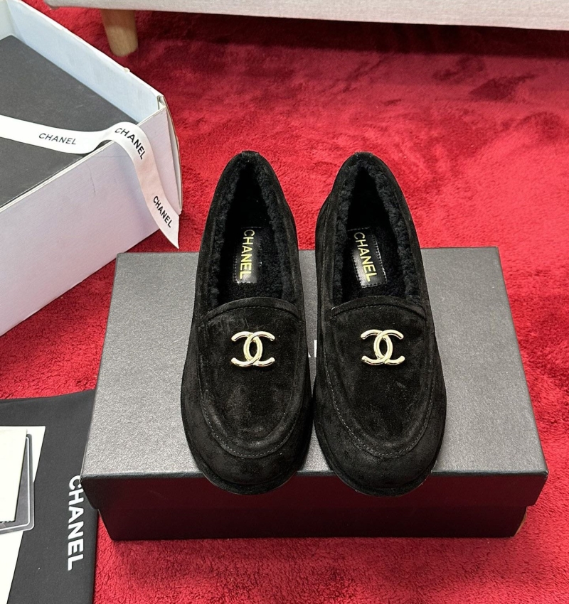 Ch*el leather shoes